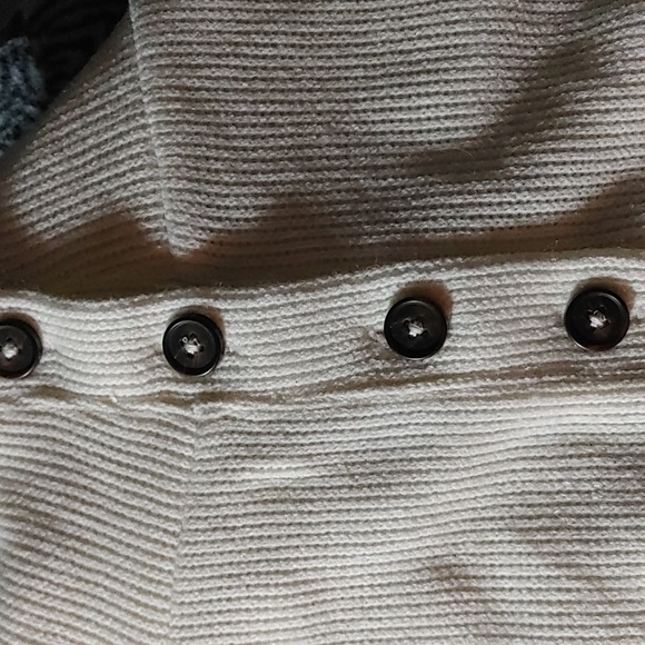 Madewell mock neck button back top SZ.L NWT Antique cream - Picture 8 of 10